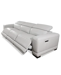 Closeout! Krofton 3-Pc. Beyond Leather Fabric Sofa with 3 Power Motion Recliners, Created for Macy's