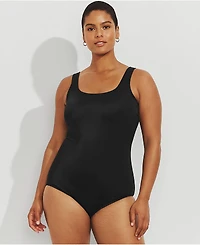 Lands' End Plus Tummy Control Chlorine Resistant Soft Cup Tugless One Piece Swimsuit