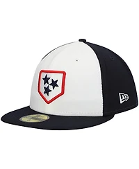 Men's New Era White Nashville Sounds Authentic Collection Team Alternate 59FIFTY Fitted Hat