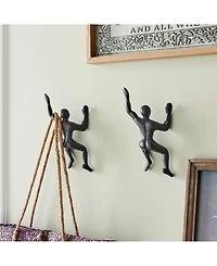 Danya B "Wall Climber" Cast Iron Decorative 2-Piece Wall Mount Hook Set