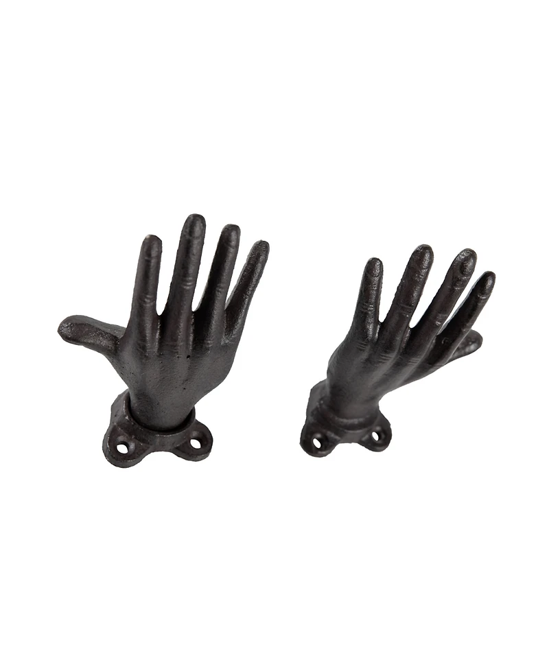 Danya B "Palms Up" Cast Iron 2-Piece Wall Mount Hook Set