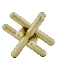Danya B Large Abstract Gold-Tone Finish Textured Metal Geometric Sculpture