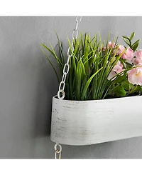 Danya B Two-Tier Hanging Metal Trough Wall Planter