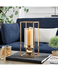 Danya B Luna Warm Tinted Glass Large Hurricane Candle Holder