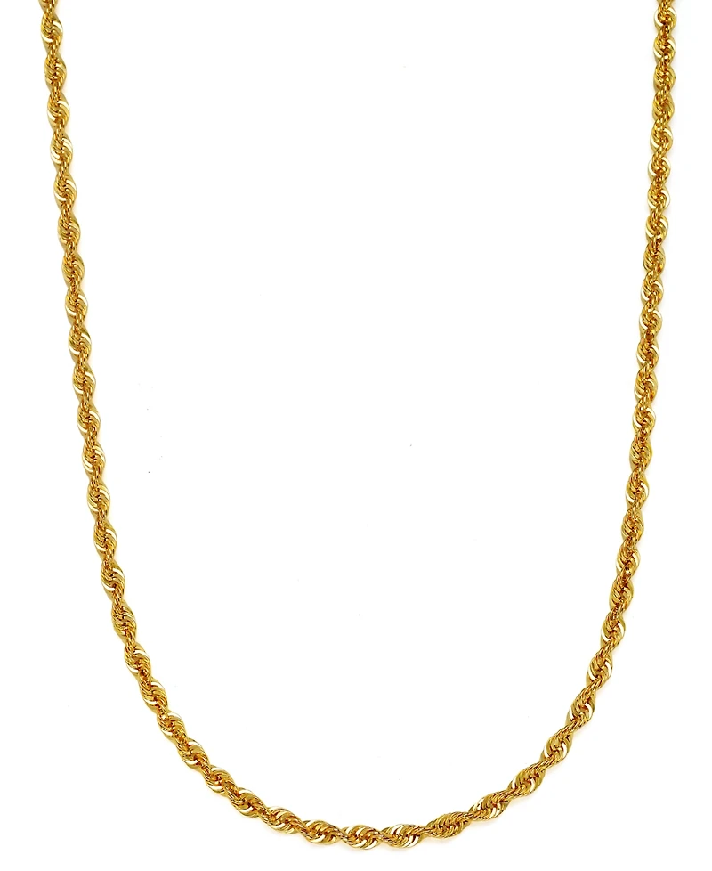 Sparkle Rope 20" Chain Necklace (3mm) in 14k Gold