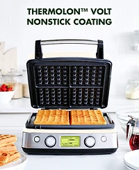 GreenPan Elite 4-Square Nonstick Belgian & Regular Waffle Maker