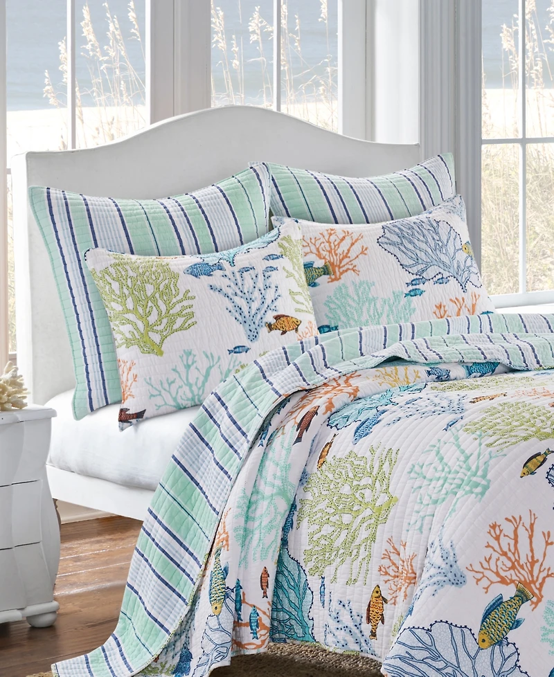 Levtex Deep Sea Reversible 3-Pc. Quilt Set, Full/Queen
