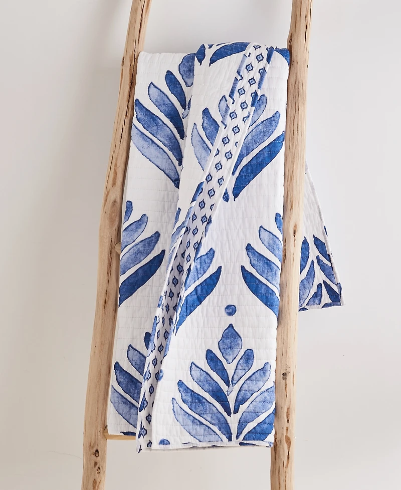 Levtex Vintage-Like Blossom Reversible Quilted Throw, 50" x 60"