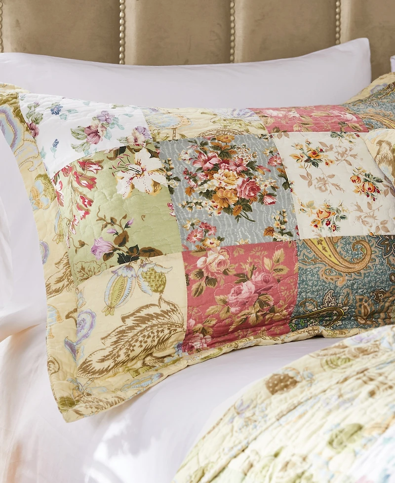 Greenland Home Fashions Blooming Prairie Authentic Patchwork Piece Bedspread Set