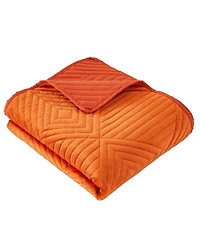 Greenland Home Fashions Riviera Velvet Finely Stitched Quilted Throw, 50"x60"