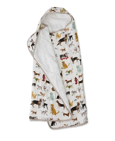 Little Unicorn Baby Boys Animal Print Muslin and Terry Hooded Towel