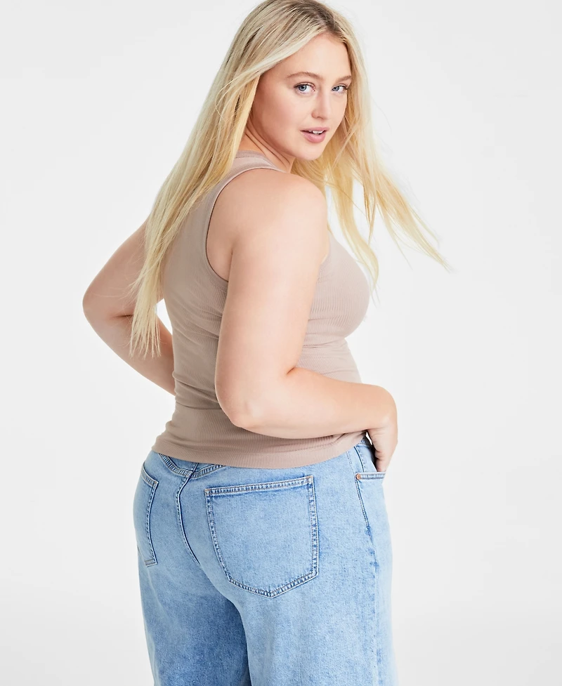 On 34th Women's Ribbed High-Neck Tank Top, Created for Macy's
