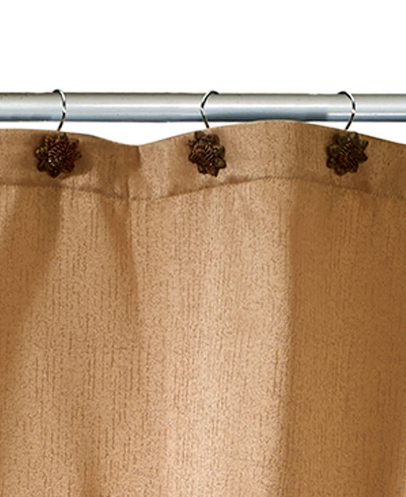 Avanti Braided Medallion Colorblocked 12-Pc. Shower Curtain Hooks