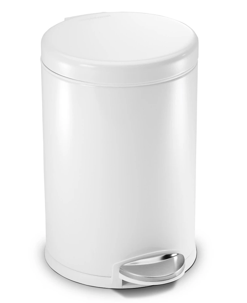 simplehuman 4.5 Liter Round Step Bathroom Trash Can with Soft-Close Lid