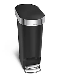 simplehuman 40 Liter Plastic Slim Liner Rim Kitchen Trash Can