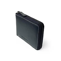 Club Rochelier Men's Full Leather Zipper Around Wallet with Center Wing