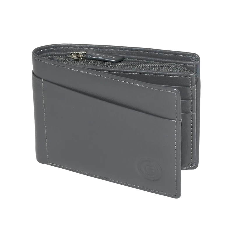 Club Rochelier Men's Slim Wallet with Zippered Pocket