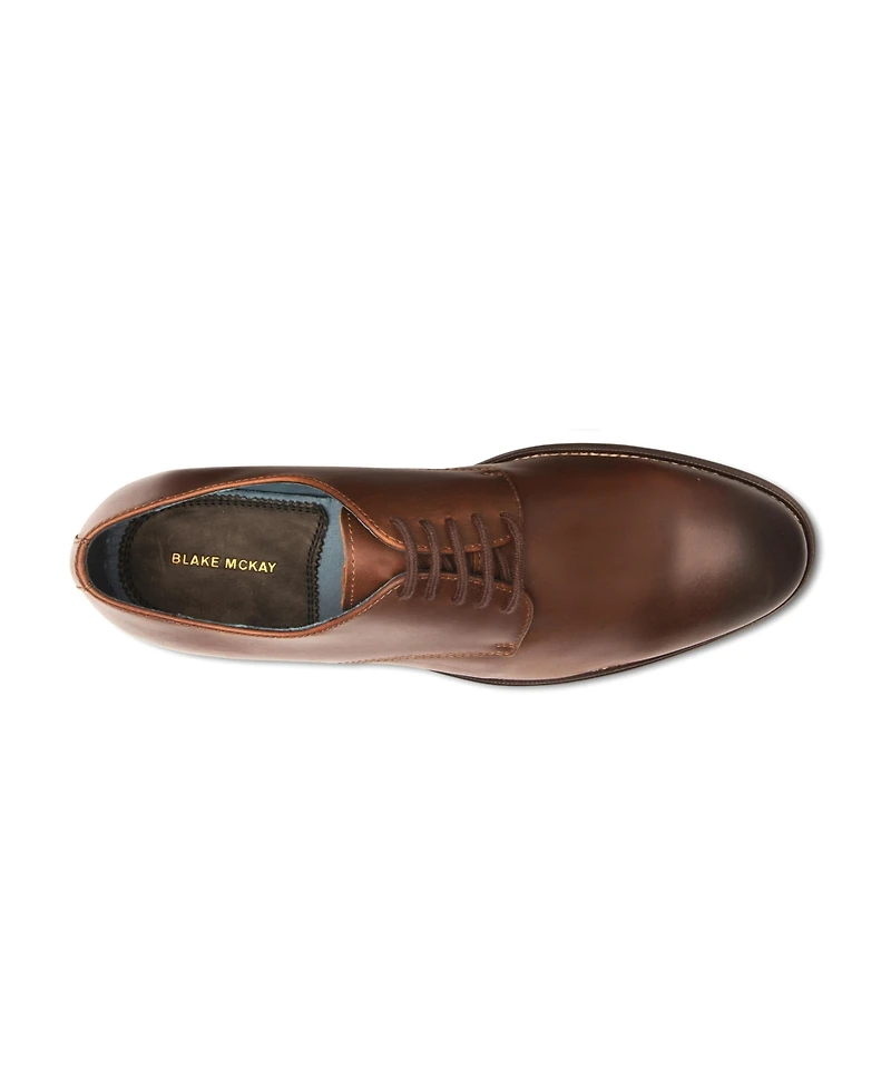 Blake McKay Men's Men s York Oxford Dress Casual Lace-Up Plain Toe Derby Leather Shoes