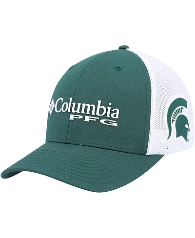 Men's Columbia Green, White Michigan State Spartans Pfg Flex Hat