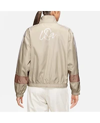 Women's Nike Tan Usmnt Essential Full-Zip Jacket