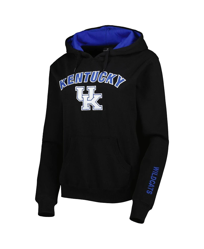 Women's Colosseum Kentucky Wildcats Arch & Logo Pullover Hoodie