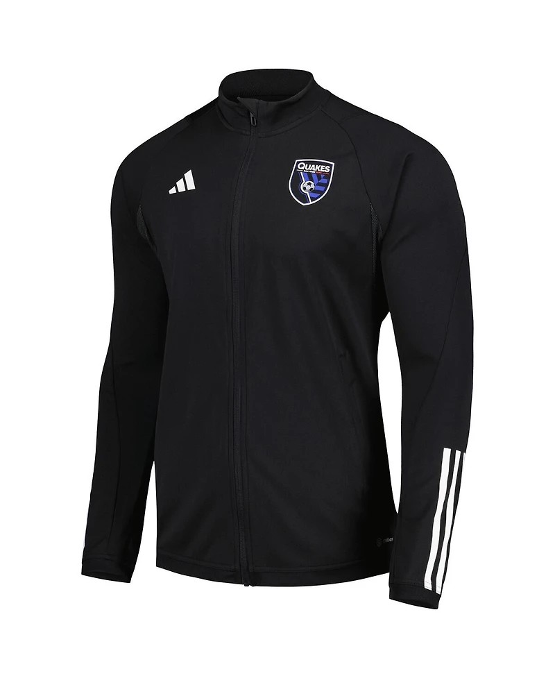 Men's adidas Black San Jose Earthquakes 2023 On-Field Aeroready Full-Zip Training Top