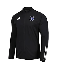 Men's adidas Black San Jose Earthquakes 2023 On-Field Aeroready Full-Zip Training Top