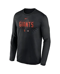 Men's Nike Black San Francisco Giants Authentic Collection Team Logo Legend Performance Long Sleeve T-shirt