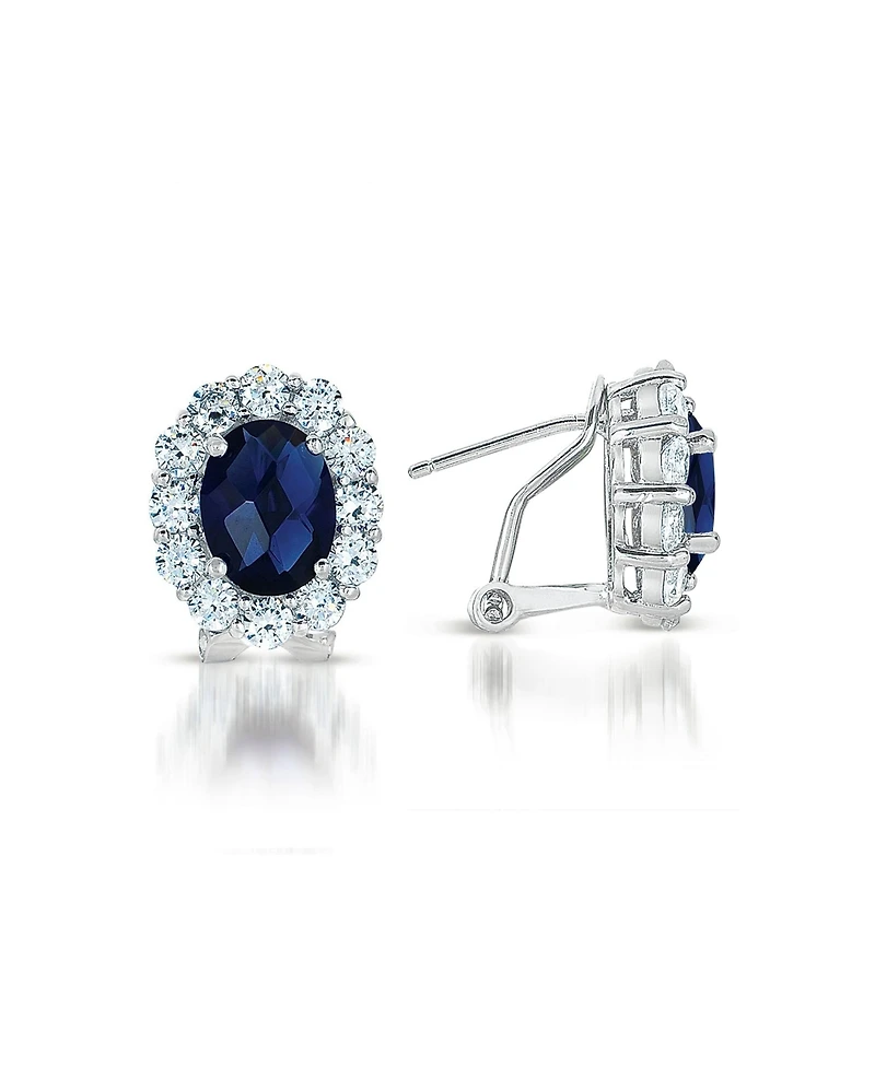 C.z. Sterling Silver Cubic Zirconia Celebrity-inspired Stud Earrings