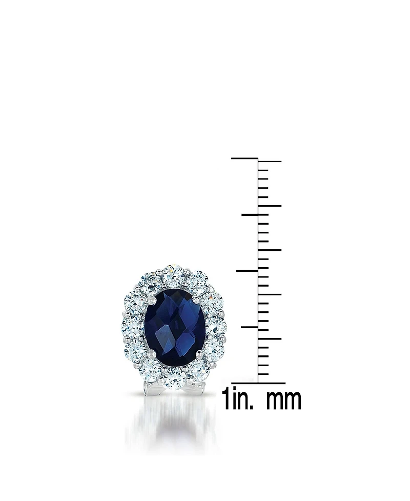 C.z. Sterling Silver Cubic Zirconia Celebrity-inspired Stud Earrings