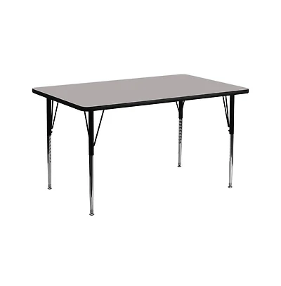 Emma+Oliver 24X60 Rectangle Hp Laminate Adjustable Activity Table