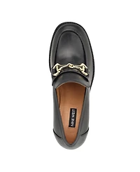 Nine West Women's Koolo Bit Slip-On Block Heel Loafers