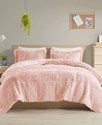 Intelligent Design Malea Shaggy Faux-Fur 3-Pc. Comforter Set, Full/Queen