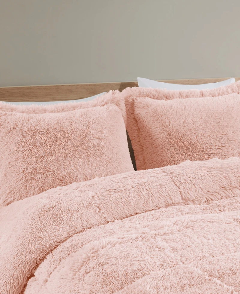 Intelligent Design Malea Shaggy Faux-Fur 3-Pc. Comforter Set, Full/Queen
