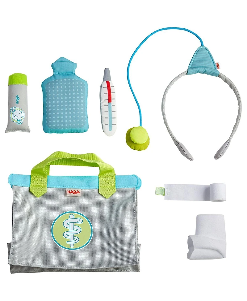 Haba 8 Piece Pretend Play Doll-Sized Pretend Play Doctor Set