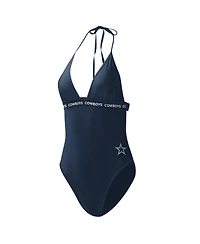 Women's G-iii 4Her by Carl Banks Navy Dallas Cowboys Full Count One-Piece Swimsuit