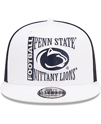 Men's New Era White, Navy Penn State Nittany Lions Retro Sport 9FIFTY Snapback Hat