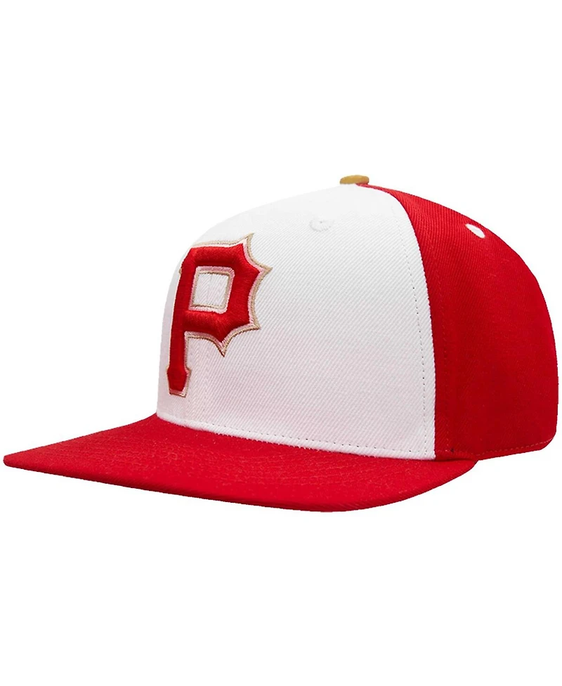 Men's Pro Standard White, Red Pittsburgh Pirates Strawberry Ice Cream Drip Snapback Hat