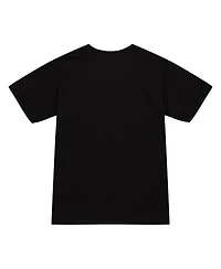 Men's Mitchell & Ness Magic Johnson Black Los Angeles Lakers Hardwood Classics Caricature T-shirtMen's Mitchell & Ness Magic Johnson Black Los Angeles