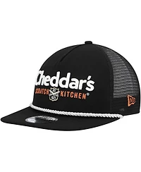 Men's New Era Black Kyle Busch Cheddar's Golfer Snapback Hat
