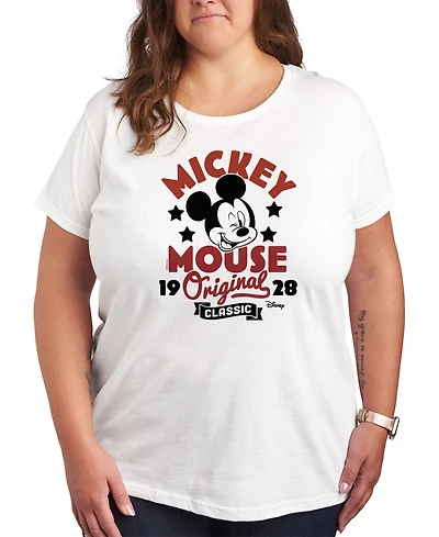 Hybrid Apparel Trendy Plus Size Mickey Mouse Graphic T-shirt