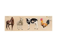 Edushape Kaplan Early Learning Large Knob Animal Puzzle Set - Set of 3