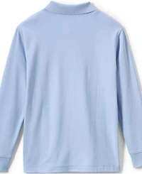 Lands' End Girls Long Sleeve Interlock Polo Shirt
