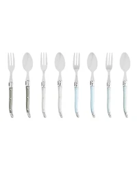 French Home Laguiole Cocktail or Dessert Spoons and Forks, Set of 8