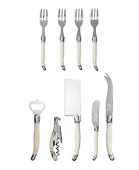 French Home Laguiole Essential 9-Piece Charcuterie and Barware Set with Handles