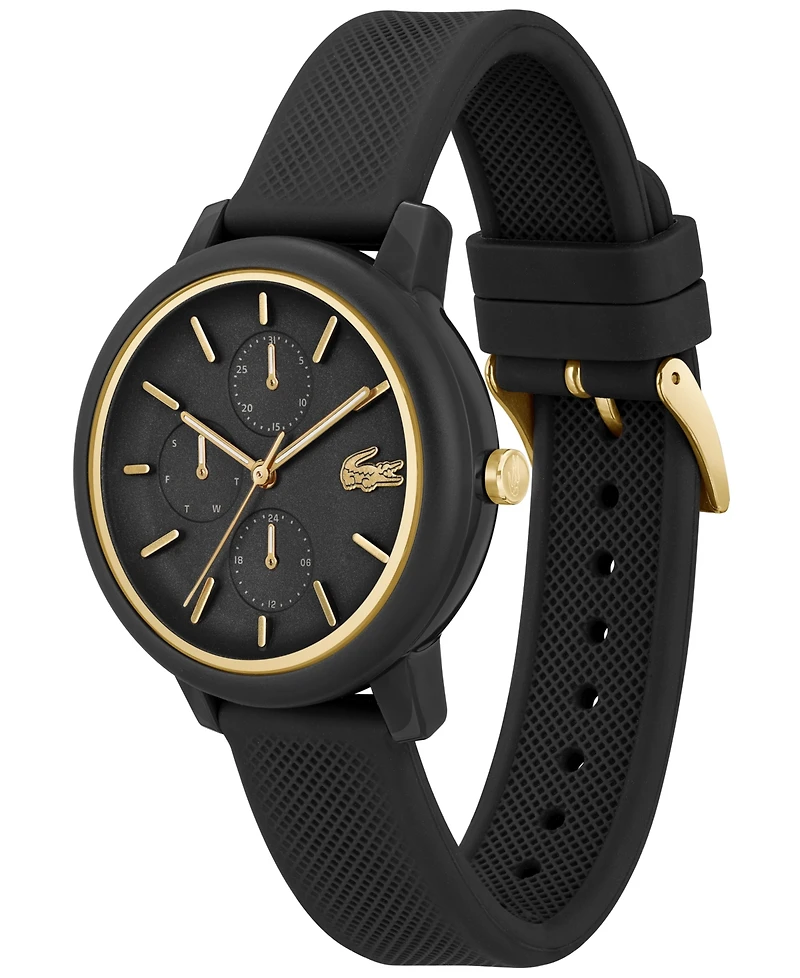 Lacoste Women's L.12.12 Multi Black Silicone Strap Watch 38mm