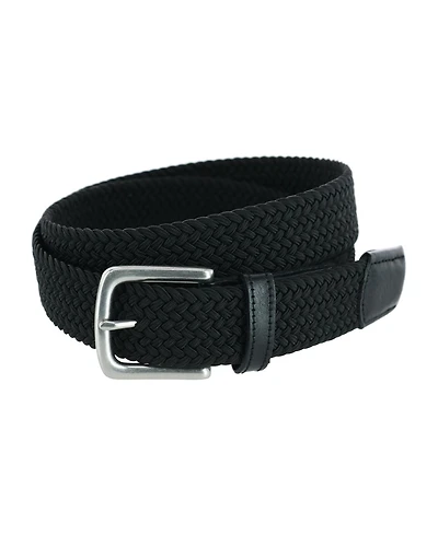 Trafalgar Big & Tall Riverside Solid Stretch Weave Belt