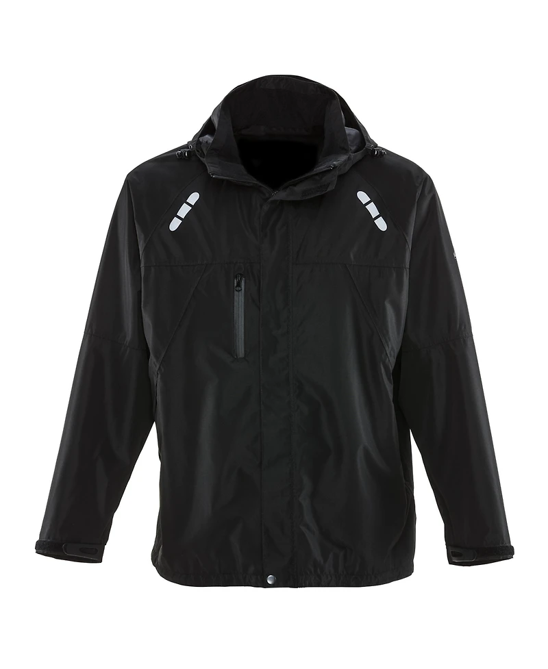 RefrigiWear Men's Lightweight Rainwear Jacket - Waterproof, Wind-Resistant, Breathable with Detachable Hood