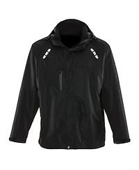 RefrigiWear Men's Lightweight Rainwear Jacket - Waterproof, Wind-Resistant, Breathable with Detachable Hood