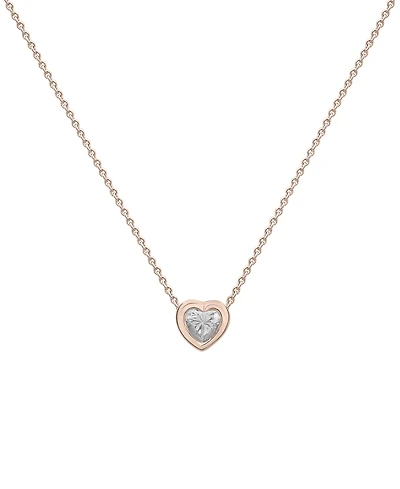 Diamond Heart Pendant Necklace (1/4 ct. t.w.) 14k Gold, 16" + 2" extender